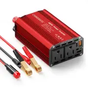 400W Car Power Inverter: 12V DC to 110V AC with 65W USB-C PD Port, 18W QC USB...