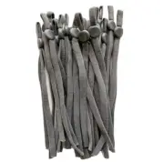 50 Grey Long Soft Elastics With Stoppers, Adjusters For Sewing DIY Masks