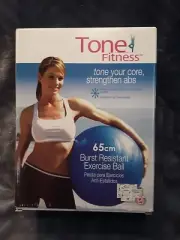 Tone Fitness 65cm Burst Resistant Exercise Ball - Includes DVD & Workout Sheet
