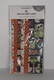 Create It Iron On Fabric Sheets Halloween Skeleton Polka Dot Splat Boo