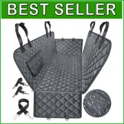 Scratch-Proof Waterproof Dog Backseat Cover with Side Flaps for Easy Entry