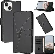 Oduio for iPhone 15 Case Wallet iPhone 15 Cases with Wrist Strap Magnetic Clasp iPhone 15 Cover Leather with Card Holde Slot Stand Flip Folio Cases Wallet for Women for Man 15 Phone Case Black