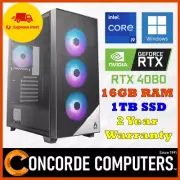 Intel Core i9 NVIDIA RTX 4080 SUPER 32GB 1TB SSD Desktop Computer Gaming PC CAD