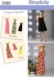 Simplicity Sewing Pattern 2362 Misses Dress Day Evening Variations Sizes 6-14 UC