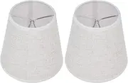 Fdit Fabric Clamp/Holder On Lampshade for E14 Screw Candlestick Lamp Chandelier, Good Light Transmission, Clamp/Holder-on Installation, Suitable for Wall Lamps (PT09)