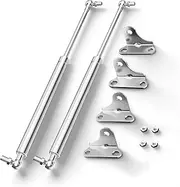 Vepagoo 15 inch Stainless Steel Gas Struts Shocks for Boat Hatch, 35LB/156N Marine Spring Prop Lift Support with Brackets for RV Bed Cabinet Trap Door Storage Box Lid, Pack of 2