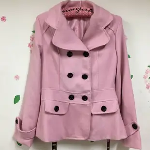 東京著衣 粉色毛料外套