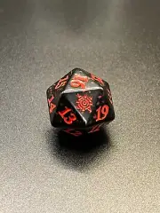 Lost Caverns of Ixalan - MTG Spindown Dice - Life Counter D20 - Black/Red