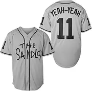 [PHM] The Sandlot Benny 'The Jet' Rodriguez Michael Squints Alan Yeah-Yeah Bel Air 3D Print Fashion Movie Baseball Jerseys (11 Yeah-Yeah Grey, Small)