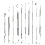 10PCS Stainless Steel Double-Sided Wax Carving Tools - Metal Sculpting, Clay ...