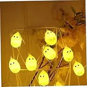 Easter Decorations,Easter Chicks String Lights Cute Animal Eggs 10 LEDs Fairy Lamp Party Decoration 1.5m (No Battery)