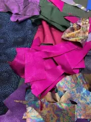 Metallic pink purple Leather offcuts 980g remnants, genuine leather craft