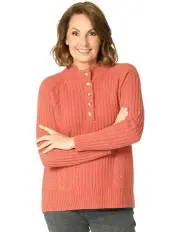 [Fella Hamilton] Parkville Button Sweater in Brown