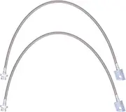 Brake Line Kit, Stainless Steel, 2pcs Stainless Steel Extended Brake Line Kit, Compatible with Chevrolet Maverick DA 1988-1991 - Brake Line Hose Upgrade