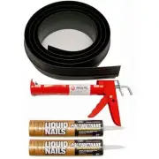 20.3 ft. Black Garage Door Threshold Seal Kit