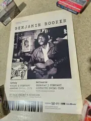 BENJAMIN BOOKER POSTER ORIGINAL OFFICIAL POSTER, AUSTRALIAN TOUR POSTER