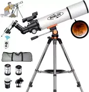 BOBLOV Telescopes for Adult Kids, Astronomical Refractor Stainless Steel Tripod