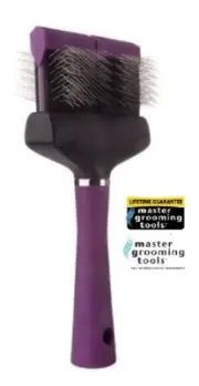 PET Grooming SOFT DOUBLE WIDE FLEXIBLE FLEX SLICKER BRUSH Mat Remover Breaker