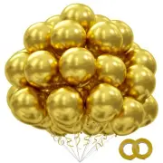 62pcs Metallic Gold Balloons Kit - 12 Inches Gold Party Decoration Balloons f...
