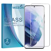 [2 Pack] Samsung Galaxy S21 5G Tempered Glass Crystal Clear Premium 9H HD Screen Protector by MEZON – Case Friendly, Shock Absorption (S21, 9H) – FREE EXPRESS
