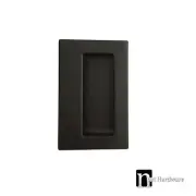 Matt Black Finish Flush Pull (128mm x 82mm) - Sliding Door Handle