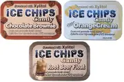 ICE CHIPS Xylitol Candy 3 PK Assortment (Choc Brownie, Orange Cream & Root Beer)