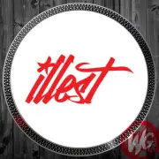 PAIR of DJ Turntable Slipmats 12 inch - ILLEST SLIPMATS