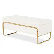 Riane Boucle Ottoman with Storage