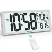 Large Digital Wall Clock with Backlight, 14.17 Inch Large Display Wall Clock ...