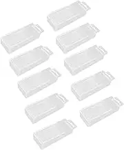 Perfk 10Pcs Drill Bit Storage Box Countersink Drill Bit Storage Container Telescopic Twist Drill Box Rectangular Drill Bit Case, 7.6mm 13mm