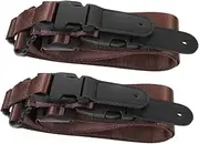 Levemolo 2Pcs Durable Guitar Strap Lightweight Strap for Ukulele Electric Guitar Stylish National Pattern Comfortable Arm Support Washable Dirt Resistant