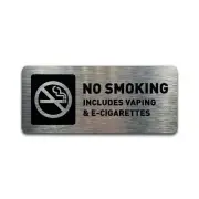 No Smoking Sign - No Smoking No Vaping Signs for Business - Includes Adhesive...