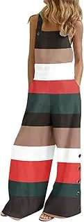 [Generic] Rompers for Women Casual Summer Baggy Bib Overalls Summer Beach Wide Leg Long Pants Romper Playsuit Snow Suit Teen Girls