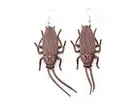 Cockroach Earrings Miniblings Hanging Scary Halloween Joke Articles Rubber