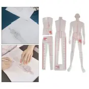 Template Ruler Clear Tailoring Sewing Ruler for suits Work Clothes Designers