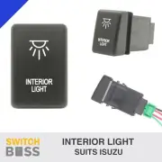 INTERIOR LIGHT BLUE LED Push Switch Suit ISUZU D-MAX MUX 2012-2018 12v Dash (for: Isuzu)