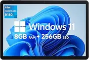 CHUWI 2025 Hi10 X1 Windows 11 Tablet 10.1'', Intel N150(Up to 3.6GHz), 8GB LPDDR5 256GB SSD, Windows Tablet PC, 8MP+5MP Cameras, WiFi 6, BT 5.2, HDMI, USB 3.2, Type C, Full HD, with Case