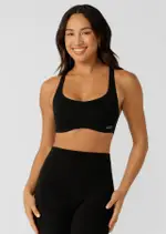 [Lorna Jane] Flex Appeal Moulded Sports Bra in Black, Size - 2XL 2XL Black