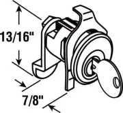 Prime-Line S4127 Nickel Steel Silver Counter Clockwise Mailbox Lock 4.9 H in.