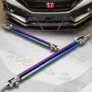 150mm Adjustable Neo Chrome Front Bumper Splitter Lip Strut Support Rod Tie Bar (for: Honda Civic)
