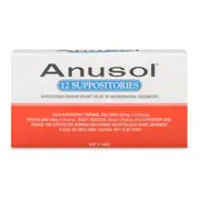 AnuSol Haemorrhoid Suppositories 12 Pack