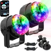 Paquete de 2 luces estroboscópicas de bola de discoteca activadas por sonido