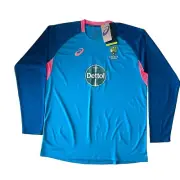 2022 CRICKET AUSTRALIA ASICS DETTOL PLAYER ISSUE LONG SLEEVE TRAINING SHIRT.