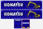 Code 3 Adhesive Vinyl Trailer Decal - Komatsu - 1/50 1/76 1/148 1/87 1/64