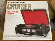 Crosley cruiser three speed, portable turntable new in box $94