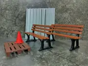 Diorama parts 1:18 scale Model car display decoration Park decor size 1/18
