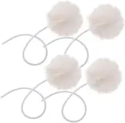 Cat Toy Balls for Scratching Post 4pcs Plush Interactive Balls Bells Cat Trees Home Protection