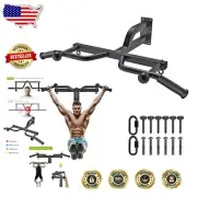 Sturdy Wall Mounted Pull Up Bar - Safe Grip and Resistance Bands Compatible