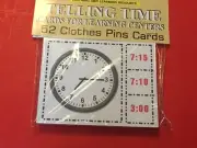TELLING TIME - Cards for Learning Center 52 Cards- Letters Teaching Pre-k