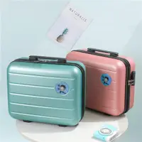 在飛比找ETMall東森購物網優惠-小型密碼行李箱手提化妝箱包女16輕便14寸子母箱旅行小皮箱收